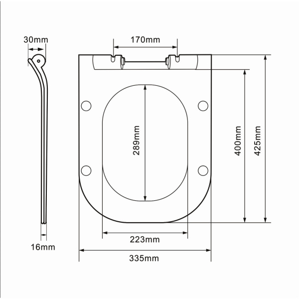 Сиденье для унитаза с микролифтом Orange C02-003w